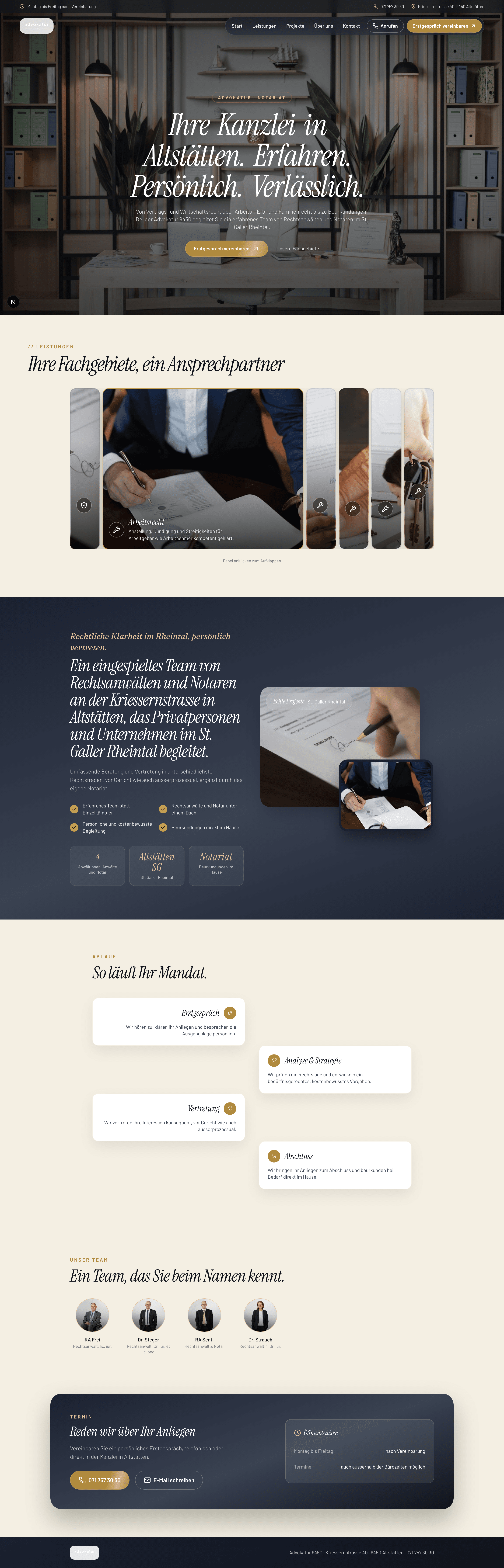 Entwurf der neuen Startseite